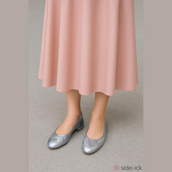 Salvatore Ferragamo Silver Mesh Flats Authentic - Picture 2 of 16